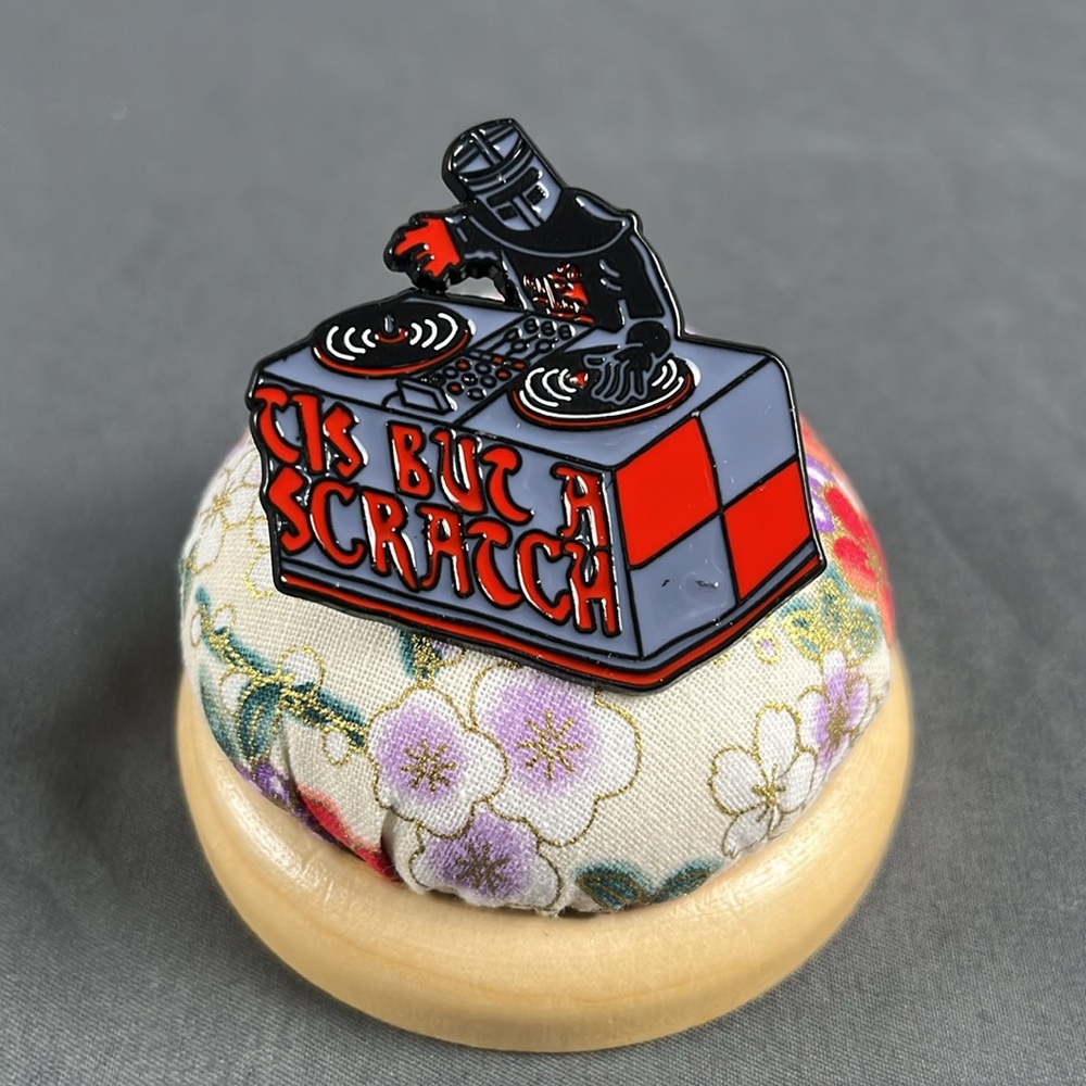 1.5 Inch Enamel Pin | The Black Knight DJ